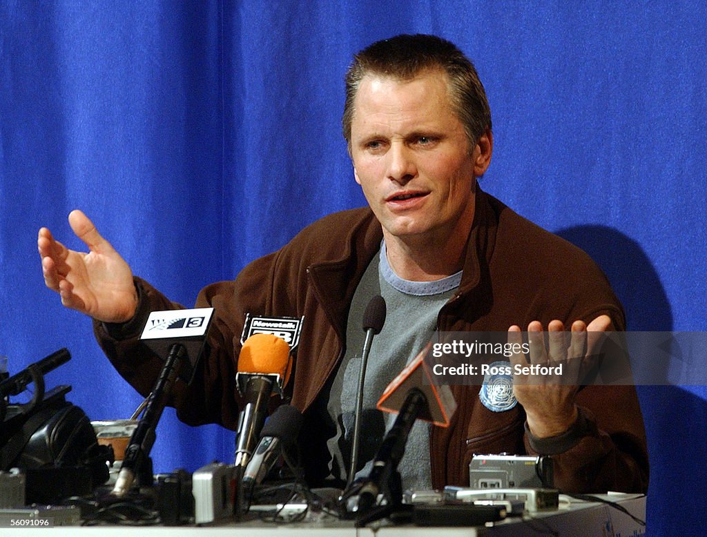 Viggo Mortensen at a press conference to launch hi