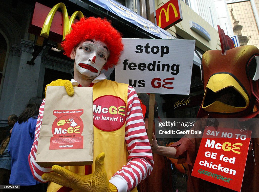 Ronald McDonald outside the Queen Street