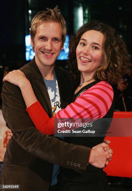 Radio host Jan Hahn and his girlfriend Alissa Jung attend the German premiere of "In Her Shoes" November 4, 2005 at the CineStar in Berlin, Germany.