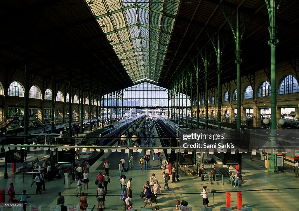 Paris, interior of train station.