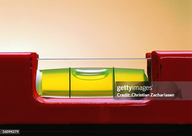level, extreme close-up - waterpas stockfoto's en -beelden