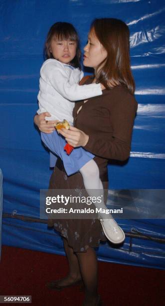 Woody Allen?s wife Soon-Yi Previn with her adopted child is seen at the opening of the Big Apple Circus Benefit in Lincoln Center on November 4, 2005...