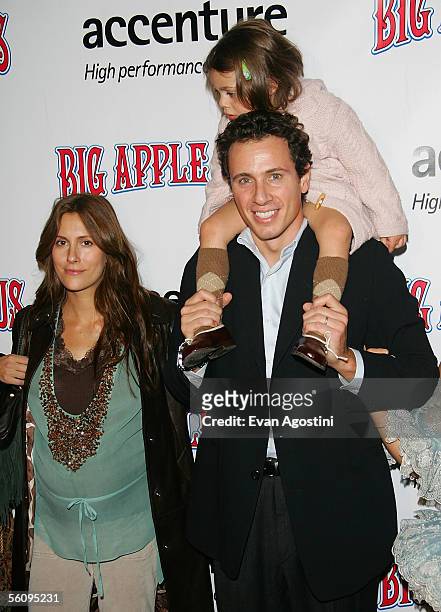 Attorney Chris Cuomo, wife Cristina Greeven Cuomo and daughter Bella attend the Big Apple Circus opening night gala benefit at Damrosch Park, Lincoln...