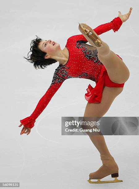 Irina Slutskaya of Russia in action during the 2005 China Figure Skating Championship for the ladies free skating at Capital Gymnasium on November 5,...