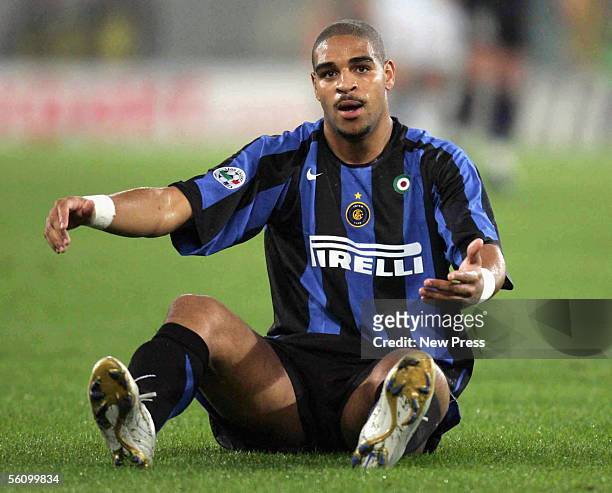 Adriano of Inter Milan in action during the Serie A match between SS Lazio and Inter Milan at the Stadio Olimpico on November 5, 2005 in Rome, Italy.