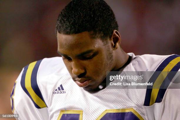 William Snead of the UCLA Bruins walks along the sideline in the final minutes against the University of Arizona Wildcats on November 5, 2005 at...