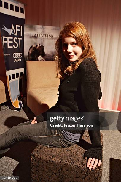 Actress Rachel Hurd-Wood attends the "American Haunting" cocktail party during AFI Fest presented by Audi at the ArcLight Theatre November 5, 2005 in...