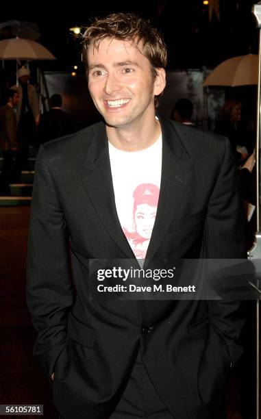 David Tennant arrives at the World Premiere of "Harry Potter And The Goblet Of Fire" at the Odeon Leicester Square on November 6, 2005 in London,...