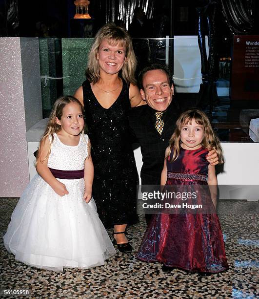 Actor Warwick Davis and his wife actress Samantha Davis and their daughters attend the party for the World Premiere of "Harry Potter And The Goblet...