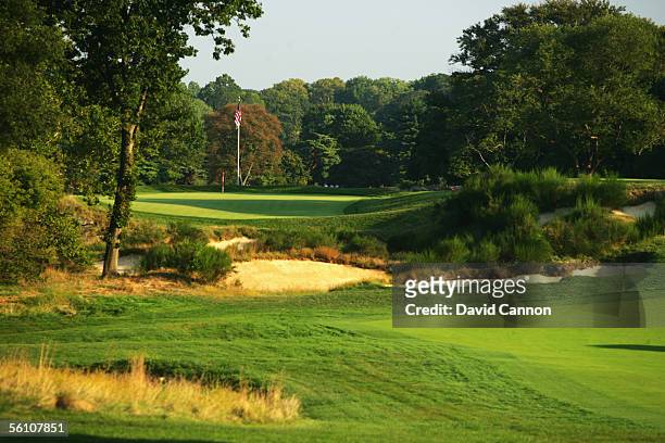 The 428 yard par 4 16th hole on the East Course at Merion Golf Club, on September 22, 2005 in Ardmore, Pennsylvania, United States
