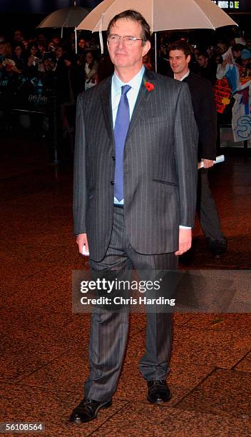 Director Mike Newell arrives at the World Premiere of "Harry Potter And The Goblet Of Fire" at the Odeon Leicester Square on November 6, 2005 in...
