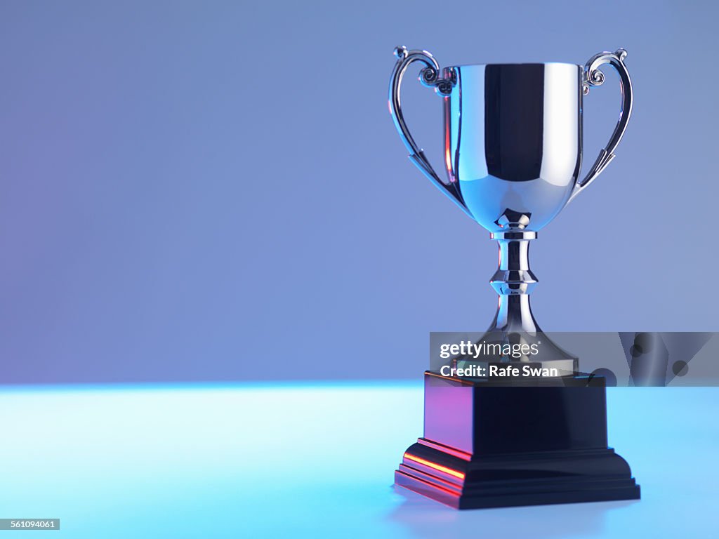 Trophy at award ceremony