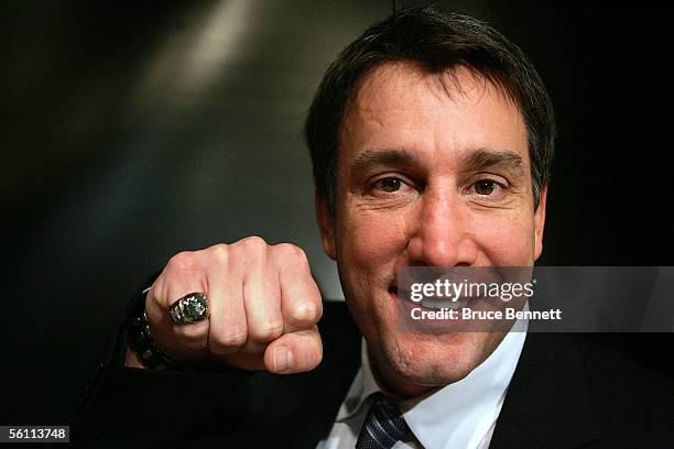 Cam Neely, the newest inductee into the Hockey Hall of Fame, at his induction photo opportunity on November 7, 2005 in Toronto, Ontario, Canada.