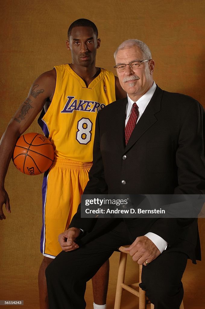 Kobe Bryant and Phil Jackson Studio Portrait