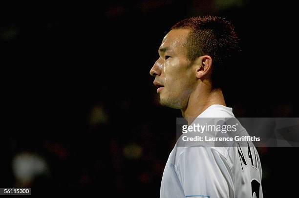 Hidetoshi Nakata of Bolton during the Barclays Premiership match between Bolton Wanderers and Tottenham Hotspur on November 7, 2005 at The Reebok...