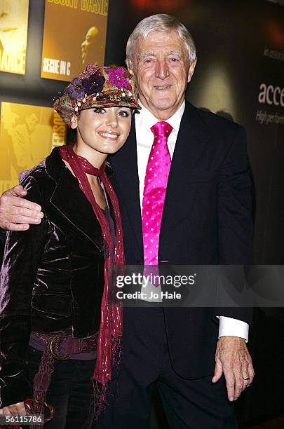 Michael Parkinson and Katie Melua attends the Music Industry Trust Awards 2005 on November 7, 2005 in London, England. Michael Parkinson is the 2005...