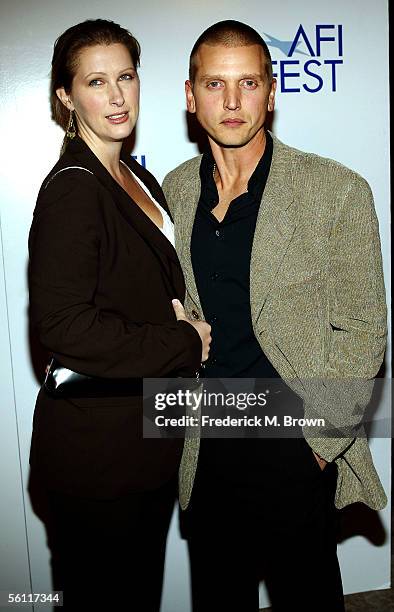 Actor Barry Pepper and wife Cindy guest at the screening of "Three Burials Of Melquiades Estrada" during AFI Fest presented by Audi at the Egyptian...