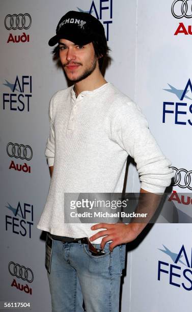 Actor Marc-Andre Grondin arrives to the premiere of "Sorry, Haters" during AFI Fest presented by Audi at the ArcLight Theatre on November 7, 2005 in...