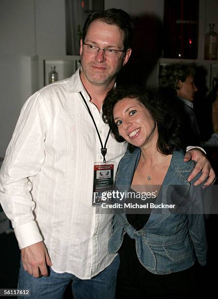 Director Steven Anderson Rainstorm's Melissa Blatt pose at the reception for "F*ck" during AFI Fest presented by Audi at the Loft on November 7, 2005...