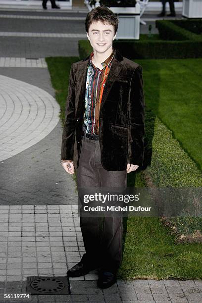 Actor Daniel Radcliffe arrives for the photocall for the Paris premiere of "Harry Potter And The Goblet Of Fire" on November 8th, 2005 in Paris,...