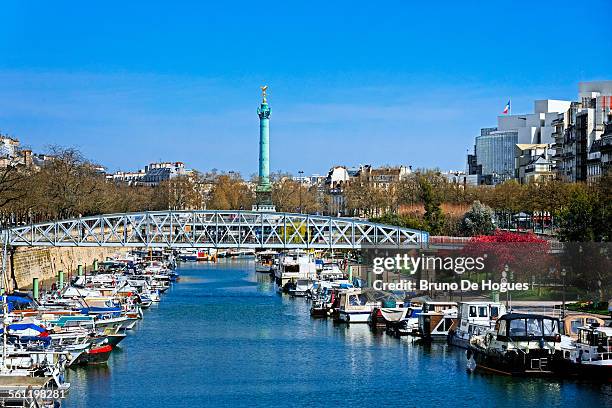 'port de l'arsenal' in paris, france - opéra bastille stock pictures, royalty-free photos & images