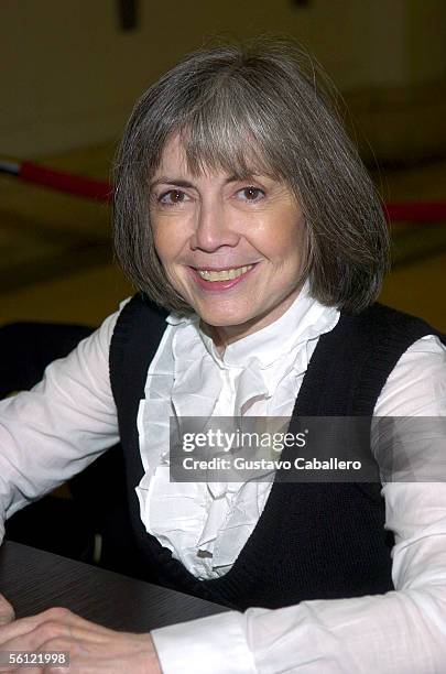Author Anne Rice signs copies of her latest book, "Christ The Lord: Out Of Egypt" at Books & Books on Lincoln Road on November 8, 2005 in Miami,...