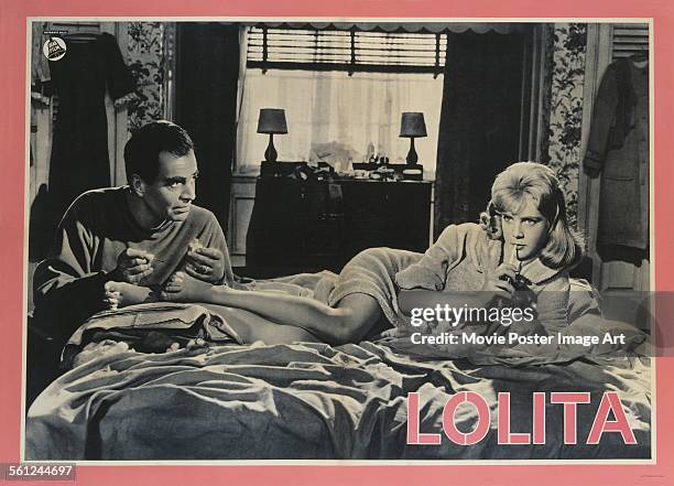 Poster for Stanley Kubrick's 1962 drama 'Lolita' starring Sue Lyon and James Mason.