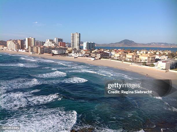 la manga and mar menor - la manga stockfoto's en -beelden