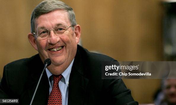 Lee Raymond, chairman and CEO of ExxonMobil Corporation, smiles as he...  News Photo - Getty Images