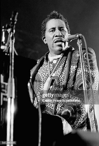Screamin' Jay Hawkins, vocals and piano, performs at the Blues festival on May 1st 1993 in Ospel, Netherlands.