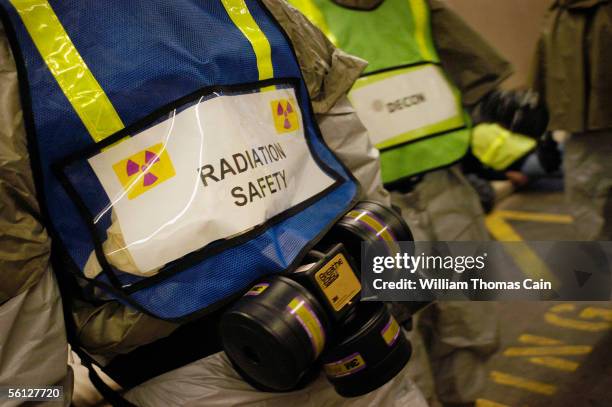 Radiation safety staff members at Thomas Jefferson University Hospital await "victims" during a mass casualty terrorist drill November 9, 2005 in...