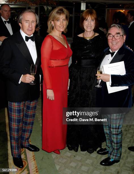 Jackie Stewart, Sophie, Countess of Wessex, Lady Stewart and Ronnie Corbett attend the Dyslexia Institute Awards Dinner at The Dorchester on November...