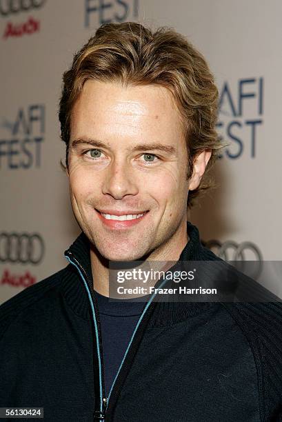 Actor Brad Rowe attends the world premiere of the film "Four Corners of Suburbia" during AFI Fest presented by Audi at the ArcLight Theatre on...