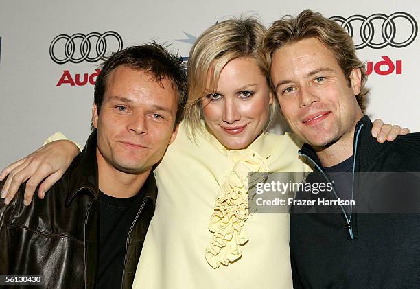Actors Alec Newman, Alice Evans and Brad Rowe attend the world premiere of the film "Four Corners of Suburbia" during AFI Fest presented by Audi at...