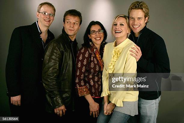 Executive producer Loren Runnels, actor Alec Newman, director Elizabeth Puccini and actors Alice Evans and Brad Rowe of the film "Four Corners of...