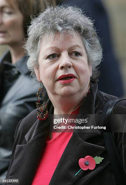 Jo Brand arrives for the public memorial service of countdown presenter Richard Whiteley on November 10 York, England. The service at York Minster...