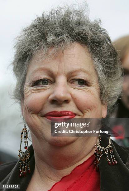 Jo Brand arrives for the public memorial service of countdown presenter Richard Whiteley on November 10 York, England. The service at York Minster...