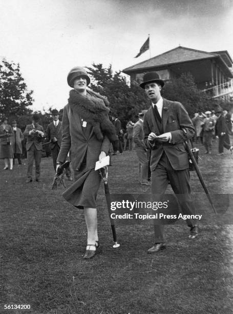 Lady Sibell Lygon , later Sibell Rowley, attends the second day of the York Races, 6th August 1926.