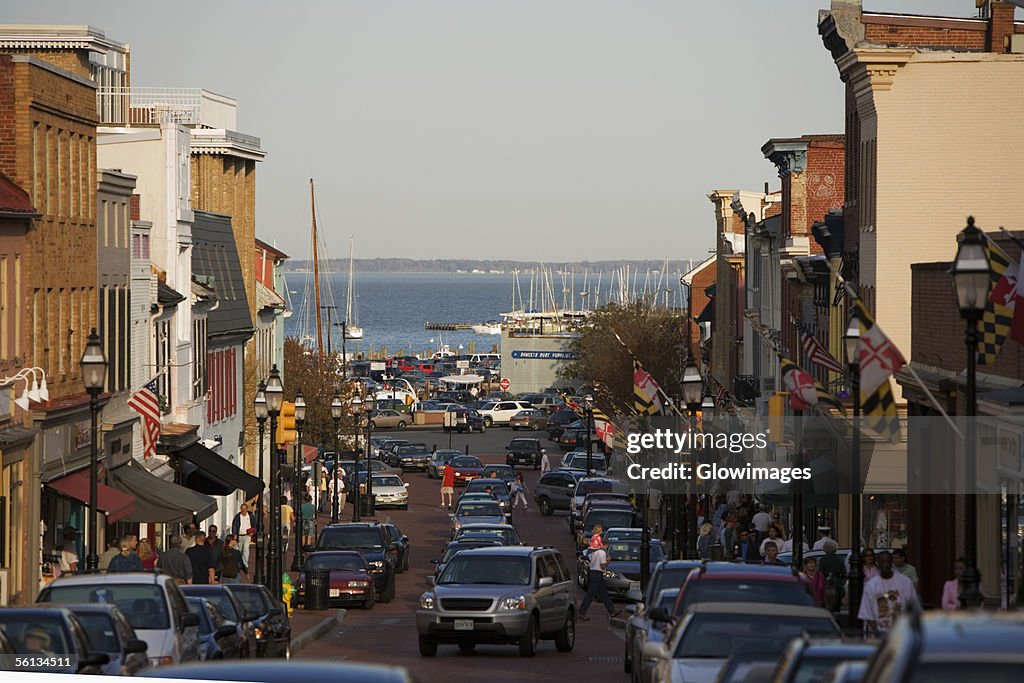 Cars on the street, Annapolis, Maryland, USA