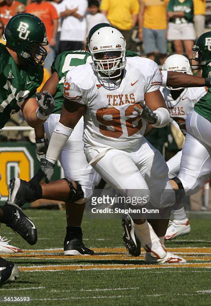 Coy Aune of the Texas Longhorns runs on the field during the game against the Baylor Bears on November 5, 2005 at Floyd Casey Stadium in Waco, Texas....