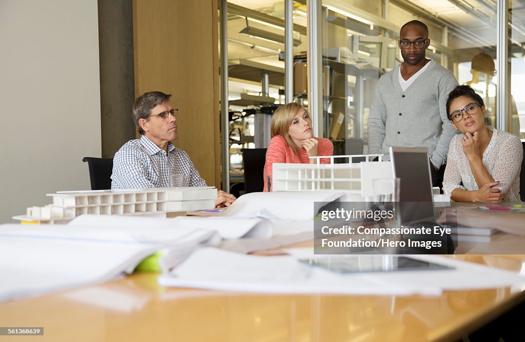 Business people having meeting in modern office