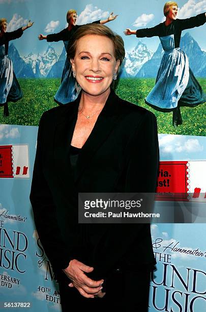 Actress Julie Andrews attends "The Sound of Music" 40th Anniversary Special Edition DVD Cast Reunion at The Tavern on the Green November 10, 2005 in...