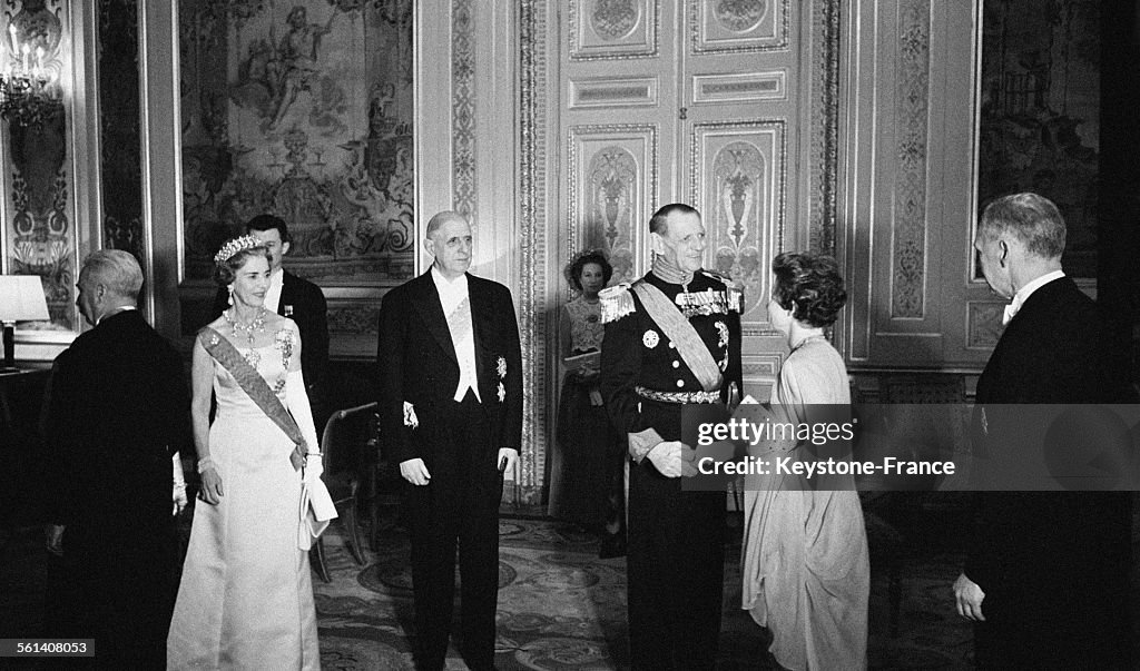 Dîner A L'Elysée Pour Les Souverains Danois