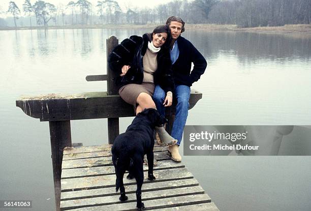 Christina Onassis, daughter of Greek shipping magnet Aristotle Onassis, andThierry Roussel pose for a picture in Sologne, France.