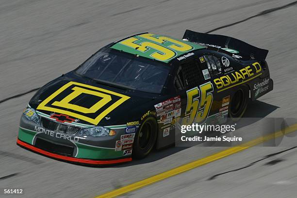 Bobby Hamilton, driver of the Andy Petree Racing Chevrolet Monte Carlo, in action during practice for Sunday's NASCAR Winston Cup Series Aarons 499...