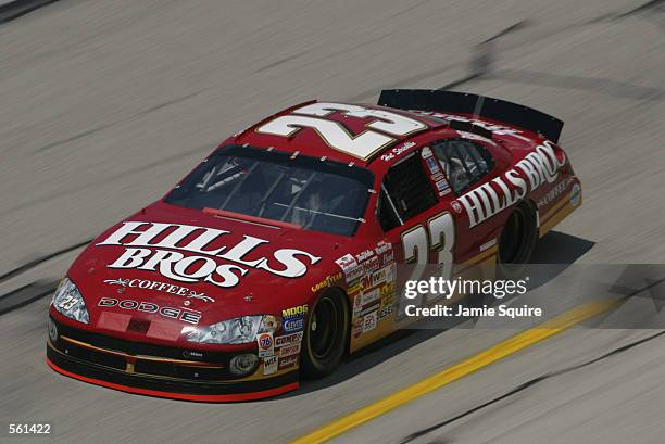 Hut Stricklin, driver of the Bill Davis Racing Dodge Intrepid R/T, during practice for Sunday's NASCAR Winston Cup Series Aarons 499 at Talladega...