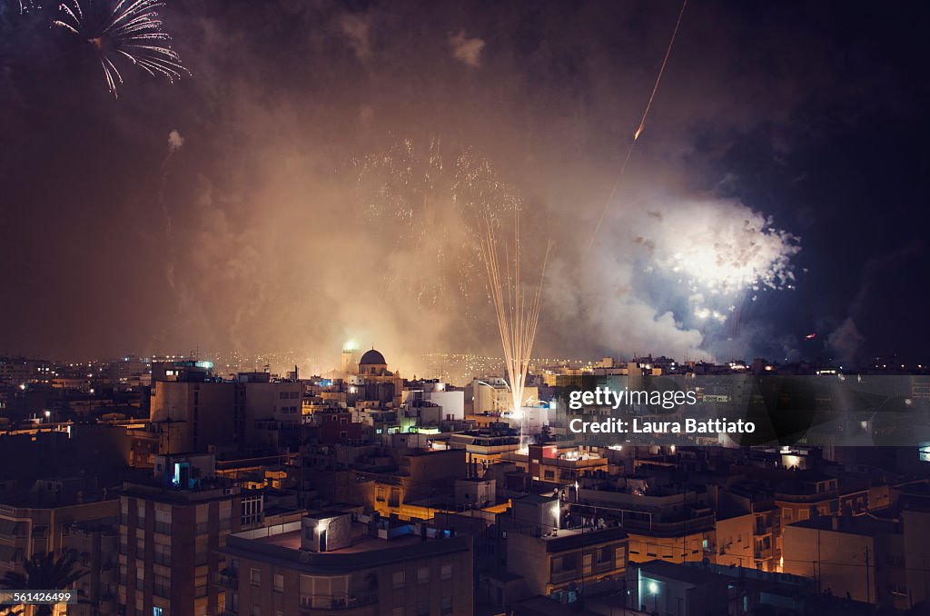Nit de l'albá, night of the dawn, Elche, Spain