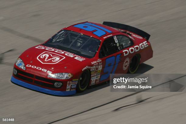Dick Trickle, driver of the Evernham Motorsports Dodge Intrepid R/T, in action during practice for Sunday's NASCAR Winston Cup Series Aarons 499 at...