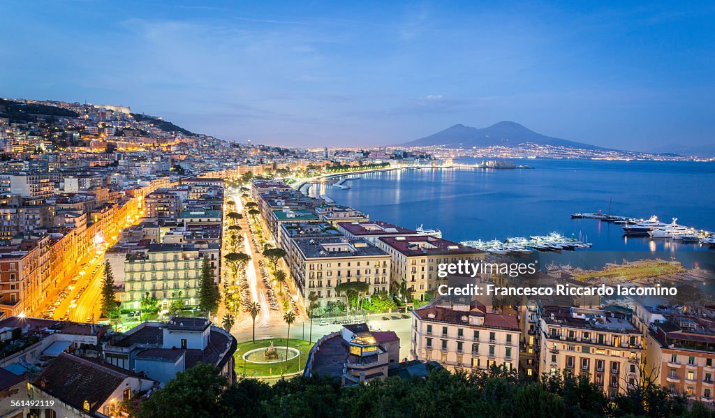 Naples by night, Italy