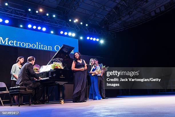 Accompanied by Dan Saunders on piano, American soprano Janai Brugger , joined by mezzo-soprano Isabel Leonard and baritone Nathan Gunn, performs...